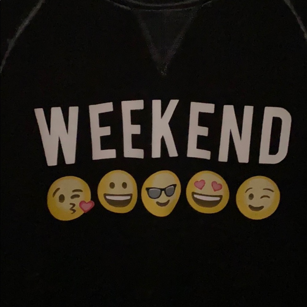 Black emoji sweatshirt NWOT - Picture 2 of 6